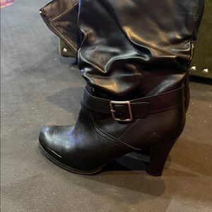 Black Leather Women's Boots